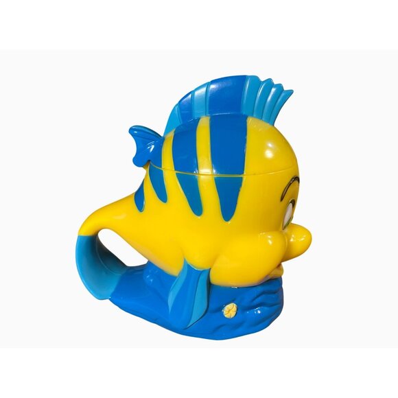 Disney Flounder Fish-Shaped Plastic Mug With Hinged Lid - Picture 3 of 13